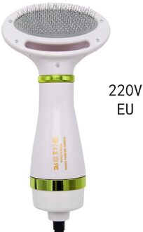 Draagbare 2 In 1 Huisdier Föhn Grooming Kam Borstel Voor Kat Hond Bont Verwijderen 3 Niveau Verstelbare Krachtige Pet levert Elektrische Tool 220V EU groen