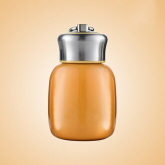 Draagbare 200Ml Mini Thermos Thee Thermoskan Mooie Roestvrijstalen Thermische Kop Mok Koffie Water Fles Water Reizen oranje rood