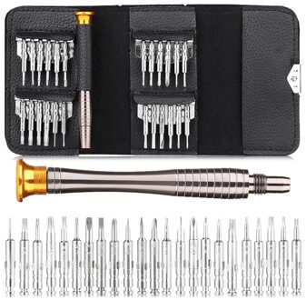 Draagbare 25 in 1 Schroevendraaier Elektronica Reparatie Tools Portemonnee Set voor Bril Mobiel Laptop Elektronica