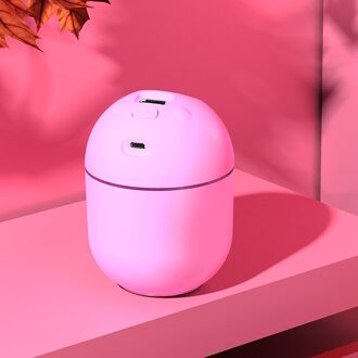 Draagbare 250Ml Luchtbevochtiger Diffuser Thuis Slaapkamer Kleine Mini Auto Usb Luchtbevochtiger Fogger Mist Maker Essentiële Olie Diffuser roze