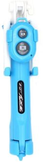 Draagbare 3 In 1 Draadloze Bluetooth Selfie Stok + Mini Selfie Statief Met Afstandsbediening Voor Mobiele Telefoon blauw