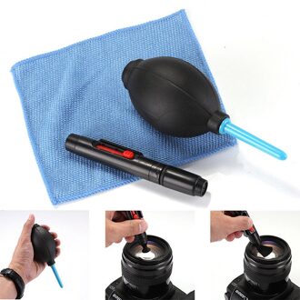 Draagbare 3 In 1 Toetsenbord Schoon Kit Schoonmaakdoekje Camera Cleaner Pen Air Blaster Blower Accessoires Set Voor Camera Telefoon