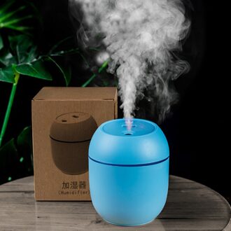 Draagbare 300Ml Luchtbevochtiger Usb Ultrasone Verblinden Cup Aroma Diffuser Cool Mist Maker Luchtbevochtiger Luchtreiniger Met Romantische Licht style2-blauw