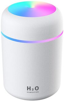 Draagbare 300Ml Luchtbevochtiger Usb Ultrasone Verblinden Cup Aroma Diffuser Cool Mist Maker Luchtbevochtiger Luchtreiniger Met Romantische Licht wit