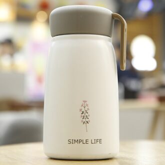 Draagbare 304 Rvs Stellen Thermos Cup Man En Vrouw Studenten Drinkbekers Thuis Buitensporten Fles Water wit