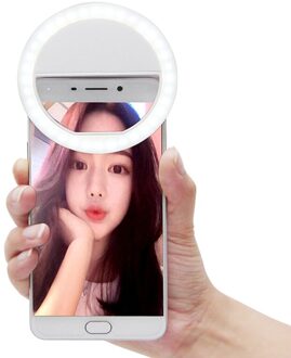Draagbare 36 Led Selfie Ring Licht voor Smartphone iPhone iPad Samsung Galaxy HTC LG Smartphone