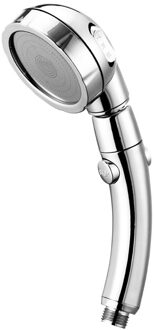 Draagbare 360 Graden Roterende 3 Modus Bad Douche Verstelbare Jetting Douchekop Hoge Druk Saving Water Badkamer Anion Filter zilver
