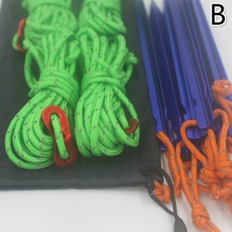 Draagbare 4*4 Meter Tent Touwen En 10 Stuks Grond Nagels Set Voor Camping Tent