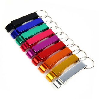 Draagbare 4 In 1 Flesopener Sleutelhanger Ketting Sleutelhanger Sleutelhanger Metalen Beer Bar Tool Claw Unieke Creatieve