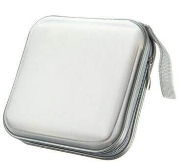 Draagbare 40Pcs Capaciteit Disc Cd Dvd Wallet Organizer Case Houder Houder Album Box Case Carry Bag Met rits wit