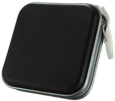 Draagbare 40Pcs Capaciteit Disc Cd Dvd Wallet Organizer Case Houder Houder Album Box Case Carry Bag Met rits zwart