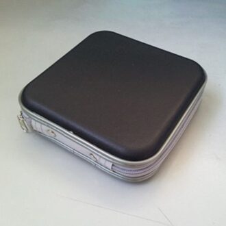 Draagbare 40Pcs Disc Cd Dvd Wallet Organizer Case Dozen Houder Cd Mouwen Hard Bag Album Box Gevallen Met rits zwart