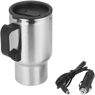 Draagbare 500Ml 12V Cup Waterkoker Reizen Koffiemok Elektrische Rvs Met Aansteker Kabel Auto Water Houden warmer Waterkoker