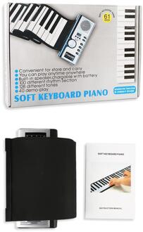 Draagbare 61-Key Hand Gerold Piano Met Trompet Kinderen Volwassen Siliconen Toetsenbord M5TC