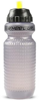 Draagbare 650ml Fiets Waterkoker Squeeze Rijden Bidon Outdoor Mountain Racefiets Cup Met Stofdichte Cover zwart