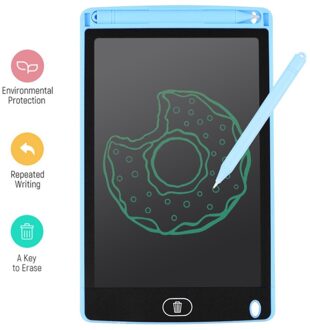 Draagbare 8 Inch Lcd Schrijven Tablet Ultra-Dunne Elektronische Tekentafel Herbruikbare Handschrift Pad Met Stylus Pen Wissen Knop Blauw