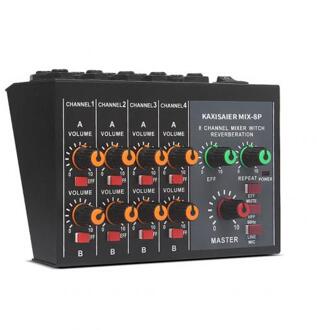 Draagbare 8 Kanalen Usb Mini Sound Mixing Console Audio Mixer Versterker Bluetooth 48V Power Voor Karaoke Ktv Wedstrijd Deel