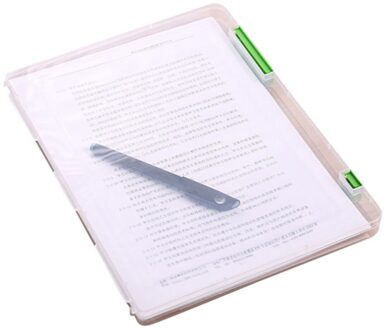Draagbare A4 Transparante Opbergdoos Clear Plastic Document Papier Vullen Case Bestand Waterdichte Opbergdoos Papier Organisatoren groen