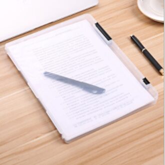 Draagbare A4 Transparante Opbergdoos Clear Plastic Document Papier Vullen Case Bestand Waterdichte Opbergdoos Papier Organisatoren zwart