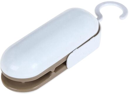 Draagbare Afdichting Tool Warmte Mini Gereedschap Voedsel Clip Warmte Sluitmachine Sealer Thuis Snack Bag Sealer Keukengerei Gadget Item licht grijs