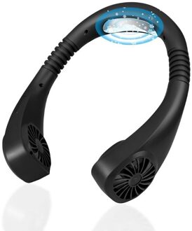 Draagbare Airconditioner Mini Koeler Ventilator 3 Snelheden Persoonlijke Koelsysteem Ketting, Usb Oplaadbare Super Rustig Werken zwart