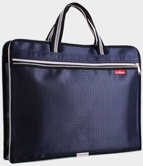 Draagbare Aktetas A4 Bestand Oxford Doek Drie-Dimensionale Aktetas Kantoor Vergadering Multifunctionele Laptop Tas Waterdicht