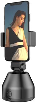 Draagbare All-In-Een Auto Smart Schieten Selfie Stok, 360 Rotatie Auto Gezicht Tracking Object Tracking Vlog Camera Telefoon Houder X2 zwart