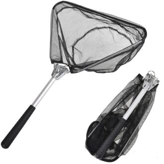 Draagbare Aluminium Legering Driehoek Intrekbare Vouwen Visnet Fly Hand Dip Casting Netto Visgerei Tank Gereedschappen