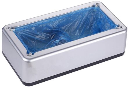 Draagbare Anti Slip Veiligheid Wegwerp Beschermende Overschoen Machine Schoonmaken Thuis Kantoor Stofdicht Automatische Schoen Dispenser Zilver