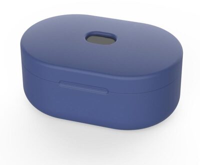 Draagbare Audio Oortelefoon Accessoires Draadloze Oortelefoon Case Voor Xiaomi Redmi Airdots Zachte Stijlvolle Slagvast Marineblauw