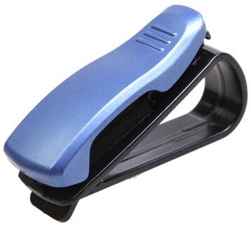 Draagbare Auto Bril Gevallen Ticket Kaart Klem Auto Zonneklep Zonnebril Houder Auto-accessoires Creatieve Opslag blauw-C