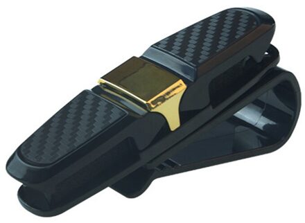 Draagbare Auto Bril Gevallen Ticket Kaart Klem Auto Zonneklep Zonnebril Houder Auto-accessoires Creatieve Opslag gouden