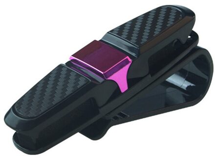 Draagbare Auto Bril Gevallen Ticket Kaart Klem Auto Zonneklep Zonnebril Houder Auto-accessoires Creatieve Opslag roos rood