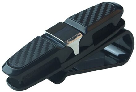 Draagbare Auto Bril Gevallen Ticket Kaart Klem Auto Zonneklep Zonnebril Houder Auto-accessoires Creatieve Opslag zilver