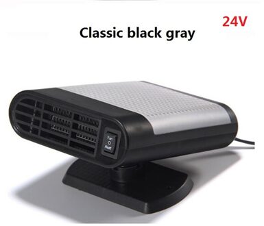 Draagbare Auto Heater 12 V/24 V High Power Auto Voorruit Heater Snelle Verwarming Ventilator Ontdooier Voor Sneeuw verwijdering 24Vblack grijs
