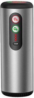 Draagbare Auto Luchtreiniger Usb Oplaadbare Ionisator Ozon Generator Air Cleaner Draadloze Auto Ontgeuringseffect Luchtverfrisser zilver