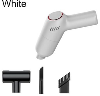 Draagbare Auto Stofzuiger Draadloze Oplaadbare Huishoudelijke Handheld Automatische Stofzuiger 8000Pa Hoge Zuigkracht wit