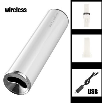 Draagbare Auto Stofzuiger Handheld Automatische Stofzuiger Bedrade Auto Thuis Nat En Droog Tweeërlei Gebruik Sterke Zuigkracht Mini cleaner wit Recharge