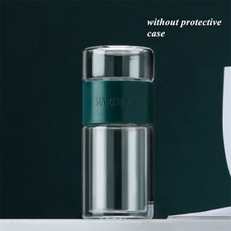 Draagbare Auto Thee Water Fles Reizen Drinkware Double Wall Thee Zetgroep Tumbler Kantoor Theekopje Roestvrijstalen Thee Filters groen