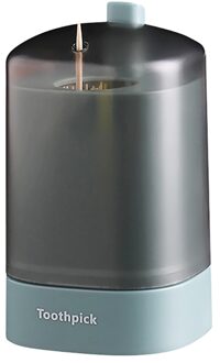 Draagbare Automatische Tandenstoker Houder Container Tarwe Stro Huishoudelijke Tafel Tandenstoker Opbergdoos Tandenstokers Dispenser groen