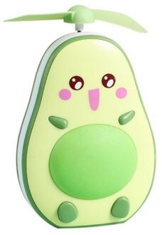 Draagbare Avocado Vorm Handheld Mini Luchtkoeler Ventilator Met Licht Invullen Spiegel Usb 425B GN2