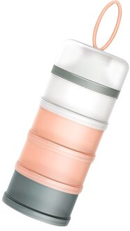 Draagbare Babyvoeding Opbergdoos Essentiële Granen Cartoon Melkpoeder Dozen Waggel Kids Formule Melk Container Roze