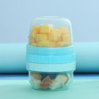 Draagbare Babyvoeding Opbergdoos Essentiële Granen Effen Kleur Baby Melkpoeder Dispenser Peuter Kids Snacks Container stijl 1 blauw