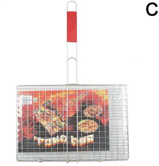 Draagbare Barbecue Mand Non-stick Barbecue Netto Clip Bbq Gereedschap Groente Steak Vlees Zeevruchten Picknick Party Barbecue Rack