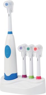 Draagbare Batterij Operated Elektrische Tandenborstel Set 1 Volwassen Tandenborstel + 3 Opzetborstels Ultra Sonic Sonic Rotary Elektrische Tandenborstel