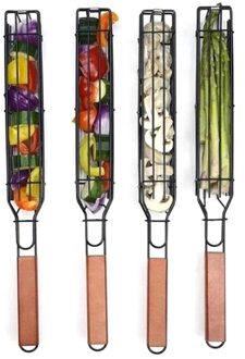 Draagbare Bbq Grillen Mand Houtskool Metgezel Anti-aanbak Kabob Grillen Manden