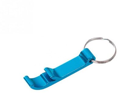 Draagbare Bier Flesopener Sleutelhanger Mini Pocket Aluminium Drank Bier Flesopener Bruiloft Gunst blauw
