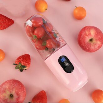 Draagbare Blender Elektrische Juicer Automatische Multifunctionele Usb Oplaadbare Mini Juicer Cup Gesneden Citroen Oranje Mixer Roze