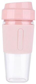 Draagbare Blender Fruit Juicer Cup Mini Cordless Persoonlijke Reizen Mixer Smoothies Maker 300Ml Roeren Voor Milkshake roze