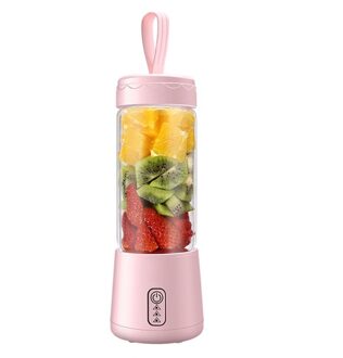 Draagbare Blender Juicer Cup Fruit Shakes Smoothie Mixer Voor Thuis Sport Gym Office Reizen Babyvoeding Roze